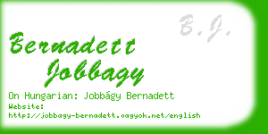 bernadett jobbagy business card